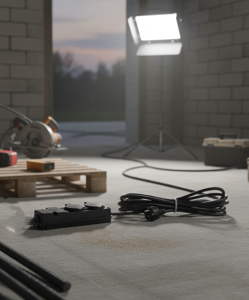 HV407 – 3’lü Kauçuk Grup Priz (10 Metre / 3×2,5mm²)