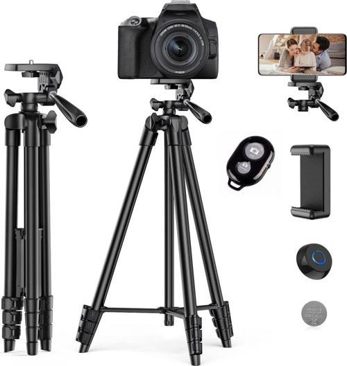 135Cm Pro Tripod Cep Telefonu Tripot Bluetooth Kumanda Çantalı Dslr Tripod