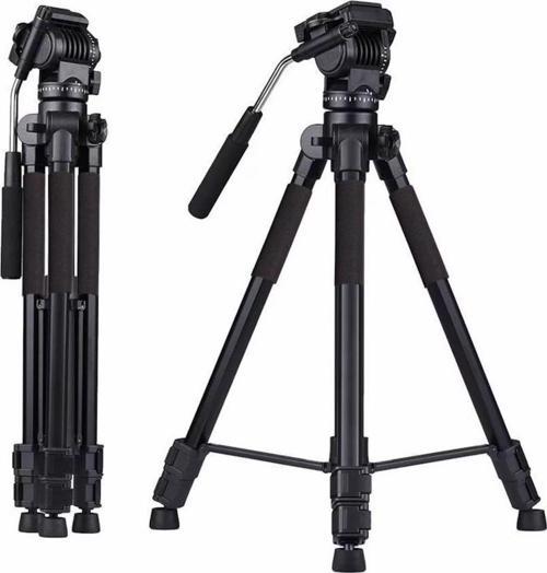 170Cm Profesyonel Hidrolik Kafa Video Tripod 10 Kg Taşıma Kamera Tripot Kalın Bacak Tutma Süngerli