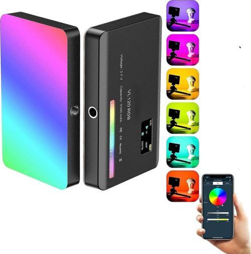 225 Rgb Led Işık Paneli 2500K-9900K Fotoğraf Video Işık Şarj Edilebilir Pille Birlikte App Kontrol