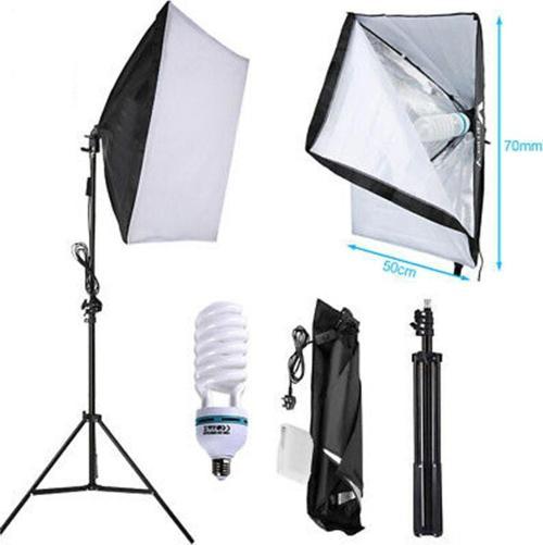 50X70Cm Softbox Tek Duy Sürekli Işık Seti Strobist Teklii Set 50X70 Softbox