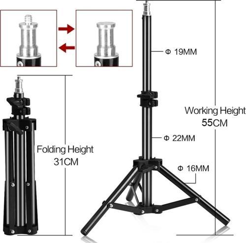 2 Metre Light Stand Profesyonel Işık Ayağı 200 Cm 3 Kg Kapasiteli 2M Işık Ayağı