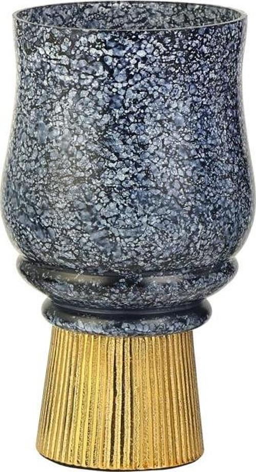 BLUE MOZAİK GOLD KAİDELİ VAZO KÜÇÜK 11*11*22 CM AK.JB0150