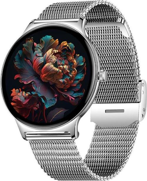 Ultra Thin Femme 48mm Çelik Kasa Metal Kordon Akıllı Saat