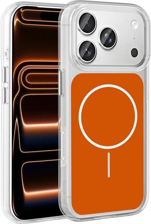 Apple iPhone 17 Pro Max Kılıf M-Safe Şarj Özellikli Metal Buton Tasarımlı Zore İkonik Sert Silikon K