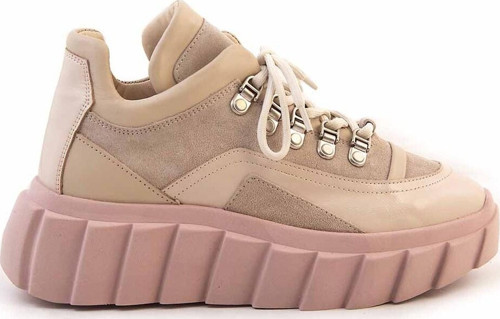 Kadın Hakiki Deri Termo Taban Bej Süet Spor & Sneaker Ayakkabı
