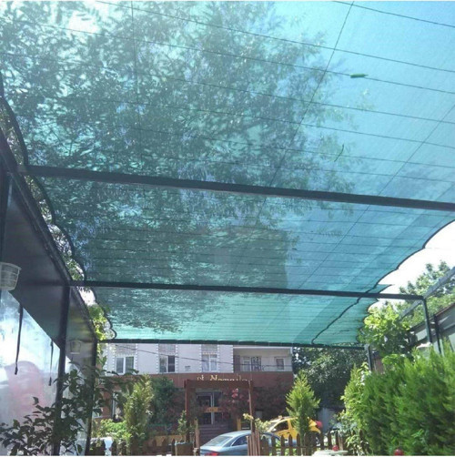 Yüzde 75'Lik Yeşil Gölgelik File - 2X10 Metre - Branda - Çit Filesi - Şeritli Halkalı