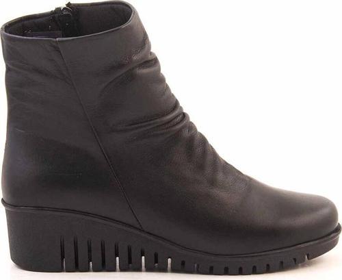 Deri 5Cm Siyah Dolgu Topuklu Kadın Bot 2001