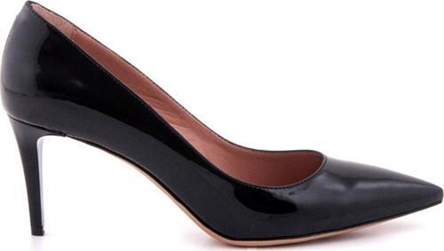 Tanca Kemal Kadın Rugan Deri Neolit Taban Siyah Topuklu Ayakkabı