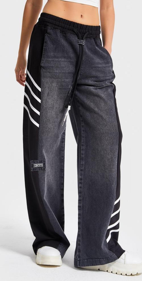 Kadın Füme Renk 2w5-1 Straight Fit Çift Parça Denim Jean