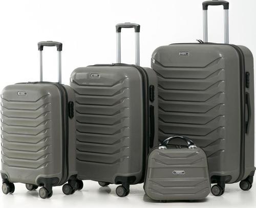 YEFA PP Polipropilen Kırılmaz Kabin & Orta & Büyük ve Makyaj Boy 4'lü Valiz Seti