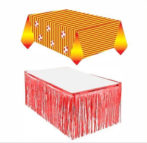 Taraftar Sarı Kırmızı Masa Örtüsü, Kırmızı Masa Eteği