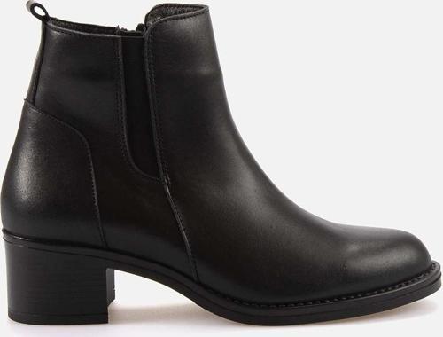 Tanca Kemal Hakiki Deri Siyah Kadın Topuklu Bot M1