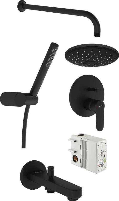 Banyo Seti, Root Round, Ankastre (Bliss 2F, Origin 1F), Mat Siyah, A4929536