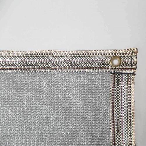 Yüzde 95'Lik Gri - Gümüş Gölgelik File - 4X70 Metre - Branda - Çit Filesi - Şeritli Halkalı