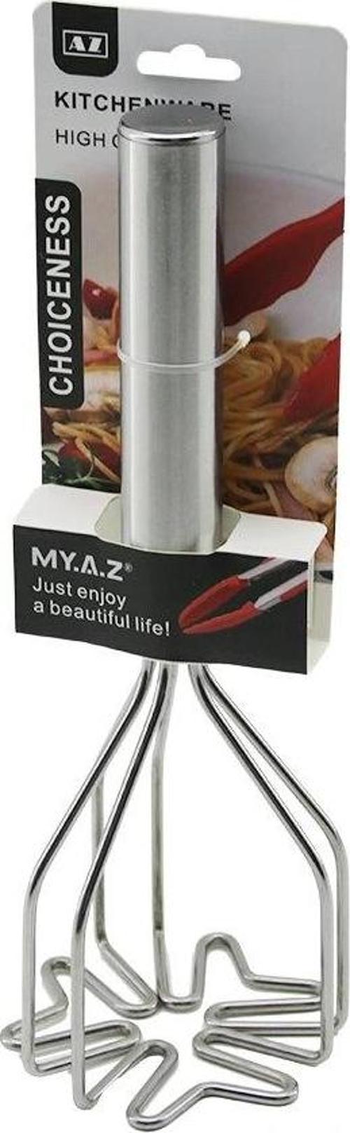 Paslanmaz Çelik  Patates Ezici  Kalp Şekil   Metal Saplı   25.5cm