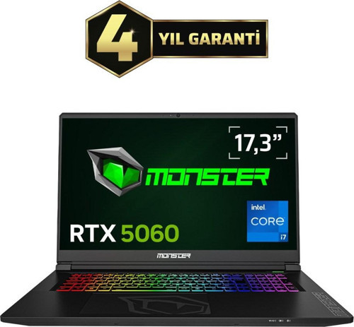 Tulpar T7 V26.2.1 Intel Core I7 13620h 16gb Ram 1tb Ssd Rtx 5060 Windows 11 17,3" Fhd 144 Hz