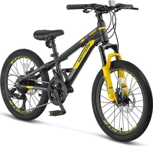 2078 M-2D MOTION ERKEK ÇOCUK BİSİKLETİ 254H V 20 JANT 21 VİTES SİYAH SARI