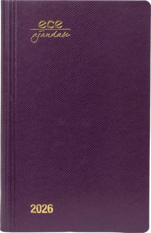 AJANDASI AKÇAY 2026 Mor - Günlük Çizgili 12x18