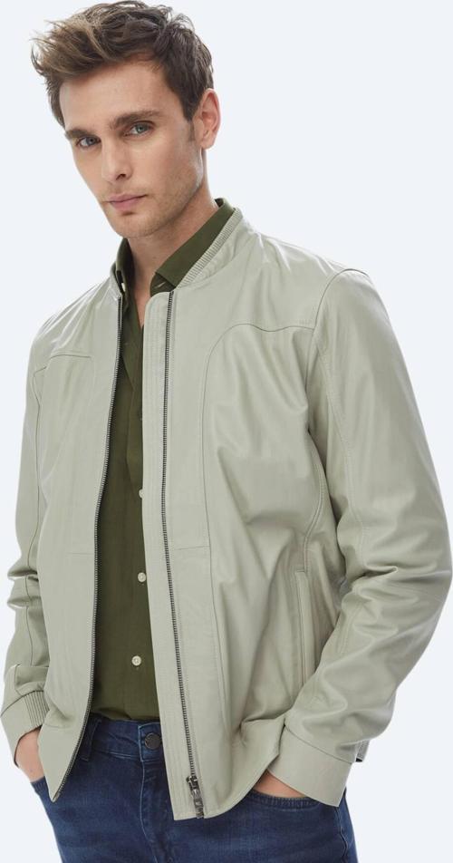 Taş Regular Fit Smart Casual Koyun Derisi Deri Mont