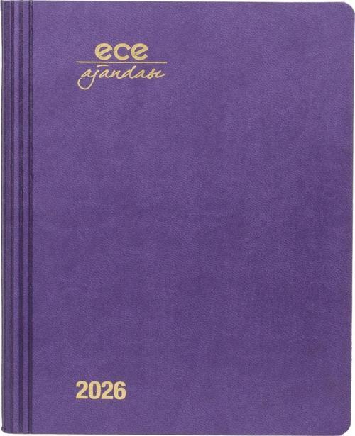 AJANDASI MARMARİS 2026 Mor - Günlük Çizgili 12x16