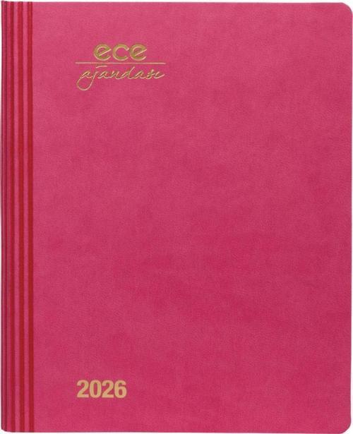 AJANDASI MARMARİS 2026 Pembe - Günlük Çizgili 12x16