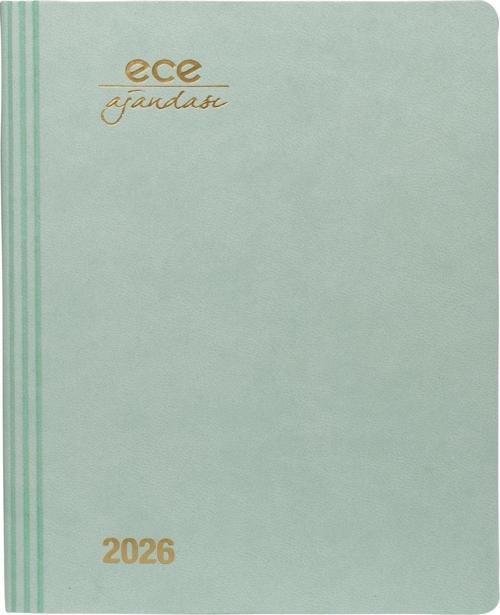 AJANDASI MARMARİS 2026 Su Yeşili - Günlük Çizgili 12x16