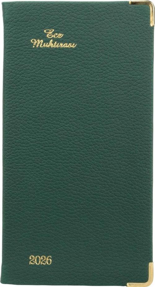 AJANDASI MUHTIRA 4DL KARAKÖY 2026 Yeşil - Haftalık Cep Boy 8,5x16