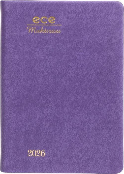 AJANDASI MUHTIRA 5D GALATA 2026 Mor - Günlük Çizgili Cep Boy 8,5x13