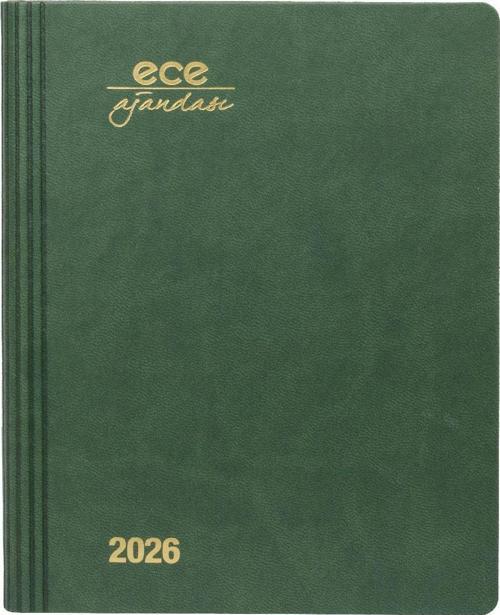 AJANDASI MARMARİS 2026 Yeşil - Günlük Çizgili 12x16