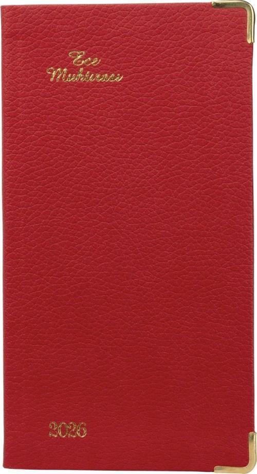 AJANDASI MUHTIRA 4DL KARAKÖY 2026 Kırmızı - Haftalık Cep Boy 8,5x16