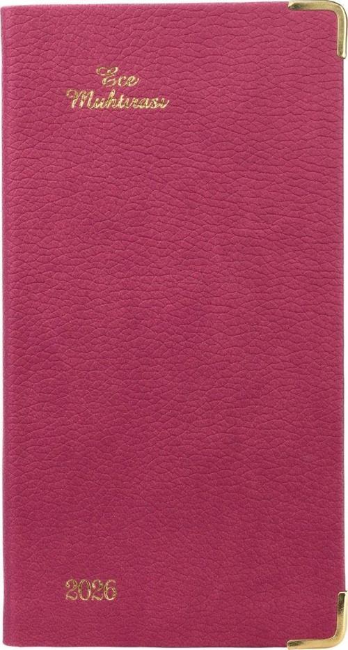 AJANDASI MUHTIRA 4DL KARAKÖY 2026 Koyu Pembe - Haftalık Cep Boy 8,5x16