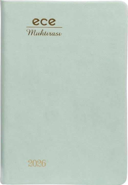 AJANDASI MUHTIRA 5D GALATA 2026 Su Yeşili - Günlük Çizgili Cep Boy 8,5x13
