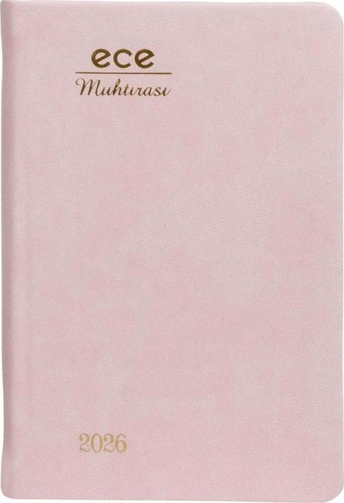 AJANDASI MUHTIRA 5D GALATA 2026 Toz Pembe - Günlük Çizgili Cep Boy 8,5x13