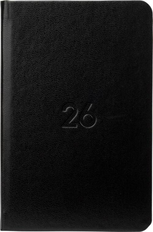 AJANDASI TÜNEL 2026 Siyah - Haftalık Sert Kapak Cep Boy 9x14