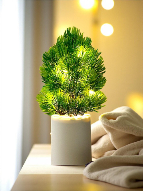 Çam Ağacı Yılbaşı Ağacı Tasarımlı Gece Lambası 27 cm x 7,5 cm
