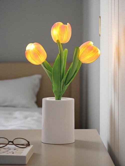 Işıklı Lale Dekoratif Gece Lambası 27 cm x 9 cm