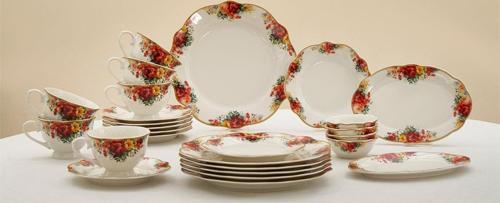 Forever Bone Amarose 26 Parça 6 Kişilik Kahvaltı Takımı