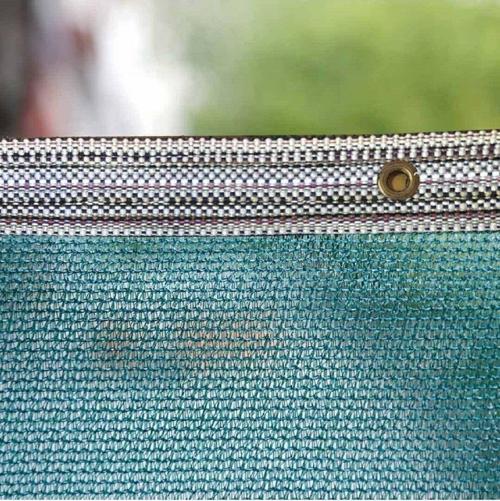 Yüzde 75'Lik Yeşil Gölgelik File - 3X20 Metre - Branda - Çit Filesi - Şeritli Halkalı