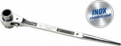 Kazıklı Lokma Cırcır Anahtar (Paslanmaz Çelik) 22X24 Mm