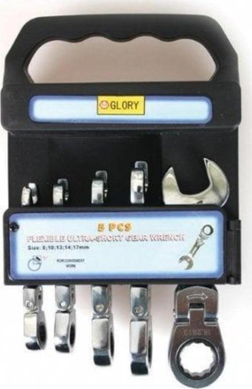 Kısa Mafsallı Cırcır Takım 5'Li 8-10-13-14-17 Mm