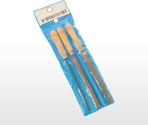 A 2699 Tahta Saplı Eğe Seti 3 Parçalı Set 6'' Kalın ( Yarım Yuvarlak, Yuvarlak, Hand )