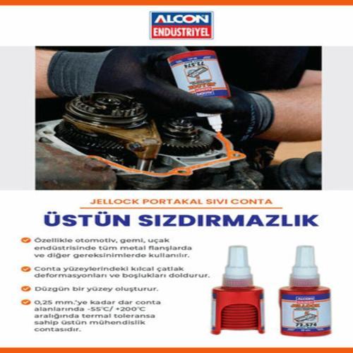 M-3330 Portakal Sıvı Conta 50 Ml Jellock Orange