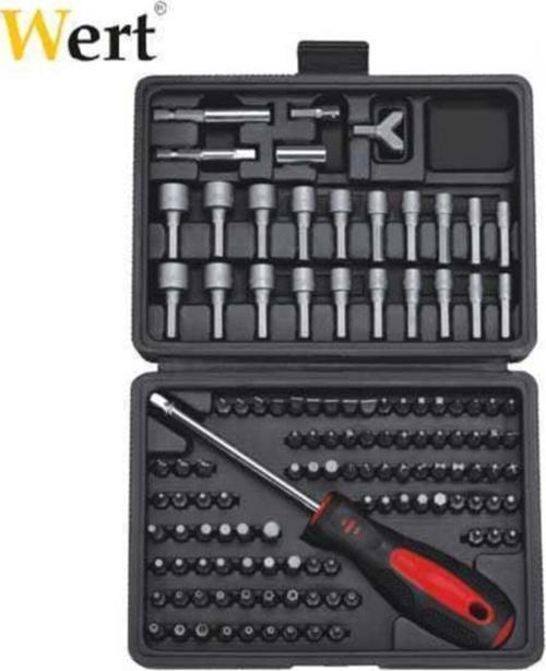 W 2235, Tornavida Bits Uç Seti (122 Parça), Gri, Siyah, Kırmızı