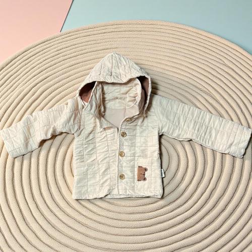 KAPÜŞONLU KAPİTONE MONT - Bej - 9 Ay Bej