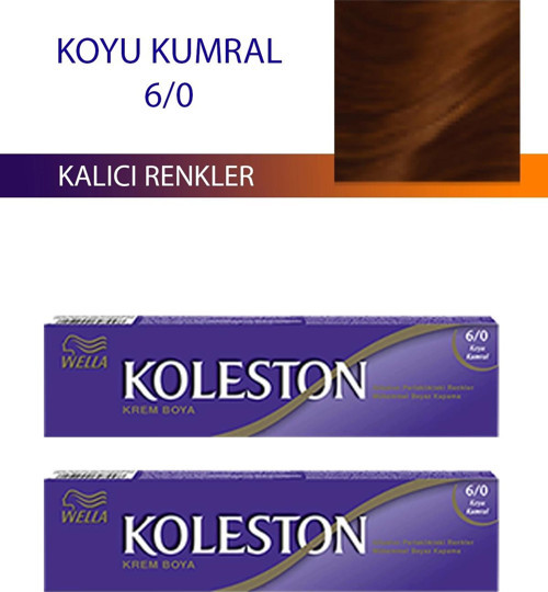 2 Adet Single Tüp Boya Saç Boyası Koyu Kumral 6/0