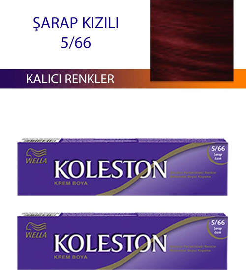2 Adet Single Tüp Boya Saç Boyası Şarap Kızılı 5/66