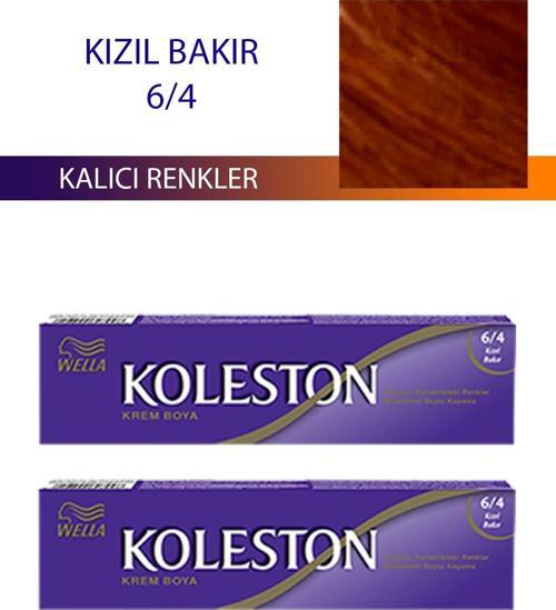 2 Adet Single Tüp Boya Saç Boyası Kızıl Bakır 6/4