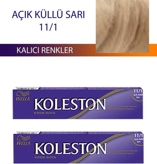 2 Adet Single Tüp Boya Saç Boyası Açık Küllü Sarı 11/1