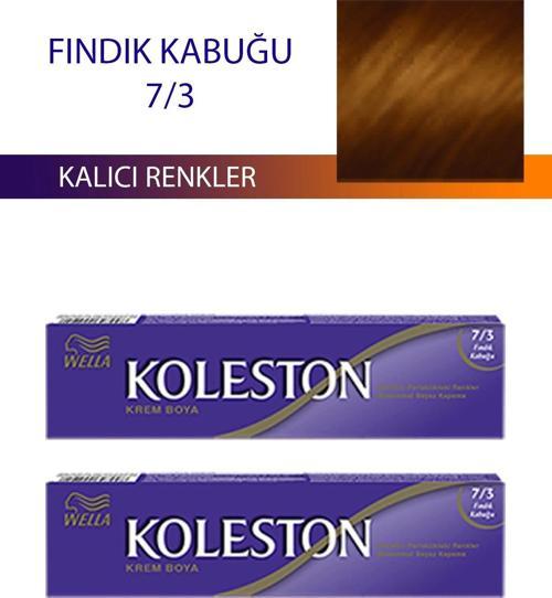 2 Adet Single Tüp Boya Saç Boyası Fındık Kabuğu 7/3